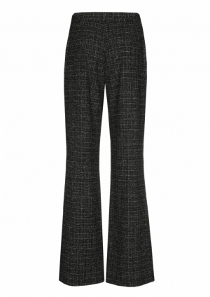 rechtvallende broek in tweed,  10 Zwart