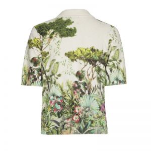 Aangename polo pull in jungle  69 Multi Color