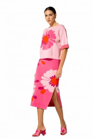 comfortabel aansluitende rok i 72 Fushia