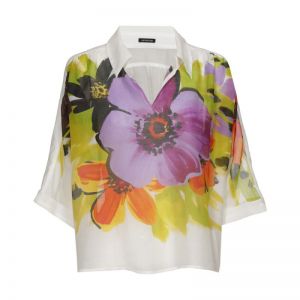 Luchtige blouse in zijdemix 49 Multi Color