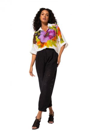 Luchtige blouse in zijdemix 49 Multi Color