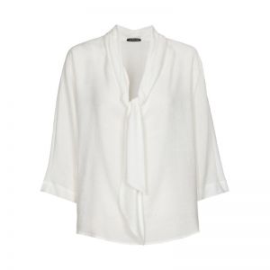Soepele blouse met aangewerkte 91 Off White