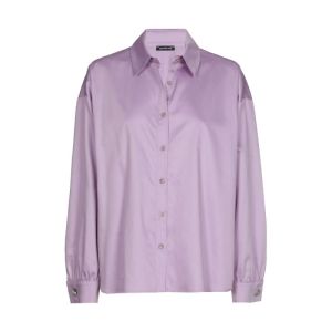 Blouse in shiny katoen 41 Light Violet