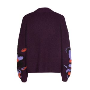 Winterse pull met bloemdetail 59 Multi Color