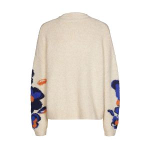 Winterse pull met bloemdetail 29 Multi Color