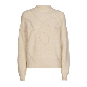 Cozy pull met kabelsteek 93 Cream