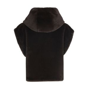 Faux fur bodywarmer 30 Coffee