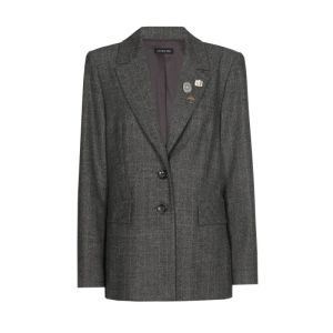 City chic blazer met pins 12 Grijs