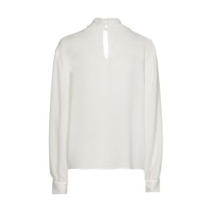 Soepele blouse met kraageffect 93 Cream