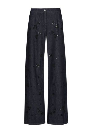 Barrel jeans met pailletten, n 23 Jeans Dark B