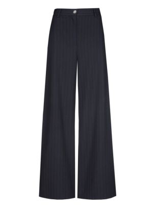 City-look broek, mid waist 20 Blue Black